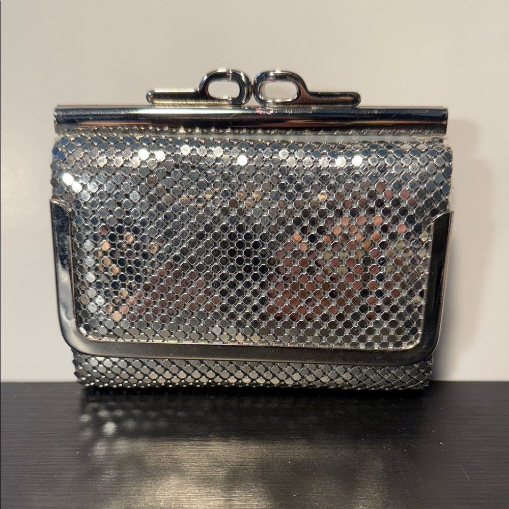 Source Unknown Shimmering Silver Clutch wallet